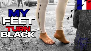 ASMR Sensory Walk 👣 French City Ambiance 🇫🇷 Socks vs. Barefeet screenshot 2