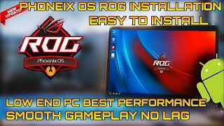 ROG V3 U5 installation - Best Gaming Performance For Phoenix OS | [ Get 60 FPS ]