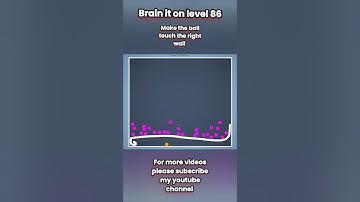 how to pass level 86 in brain it on || make the ball tuch the right wall #shorts #short #gaming