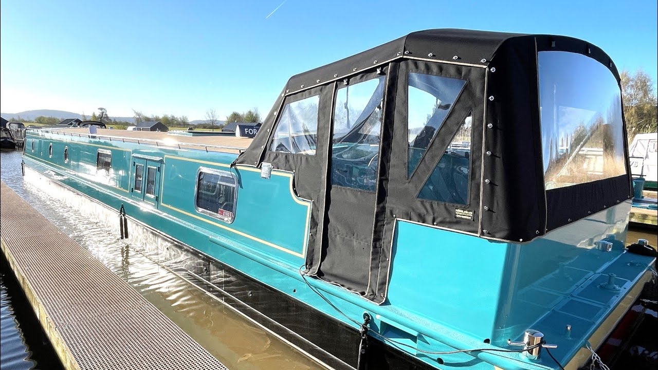 Luxury 65ft Elm Widebeam by Elton Moss | Modern Liveaboard Boat For Sale | Lakeland Leisure Estates