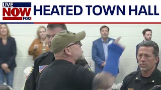 HEATED:  Intense town hall with citizens in Asheville