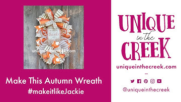 Fall Blessings Deco Mesh Swag Wreath on UITC Rectangle Board