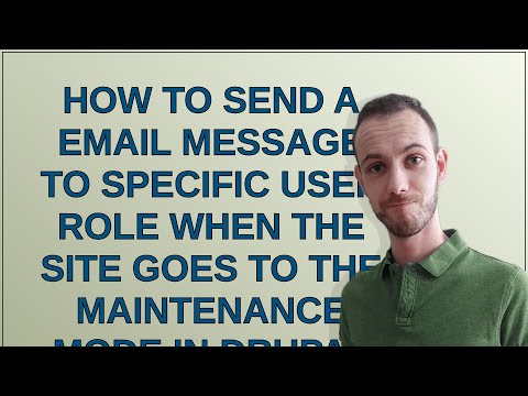 Drupal: How to send a email message to specific user role when the site goes to the maintenance m...