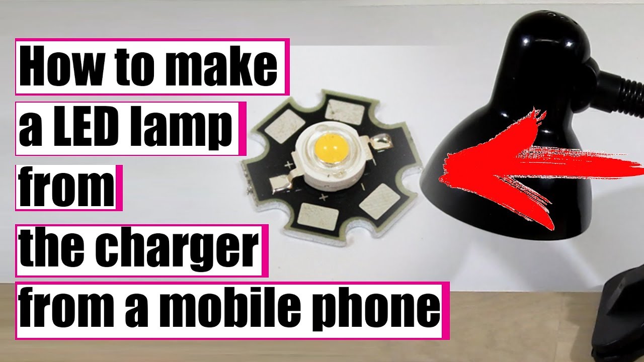 Charger from the phone + 3W LED + Resistor = LED lamp YouTube