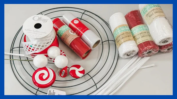 Peppermint Wreath DIY || Christmas Wreath || Dollar Tree Wreath