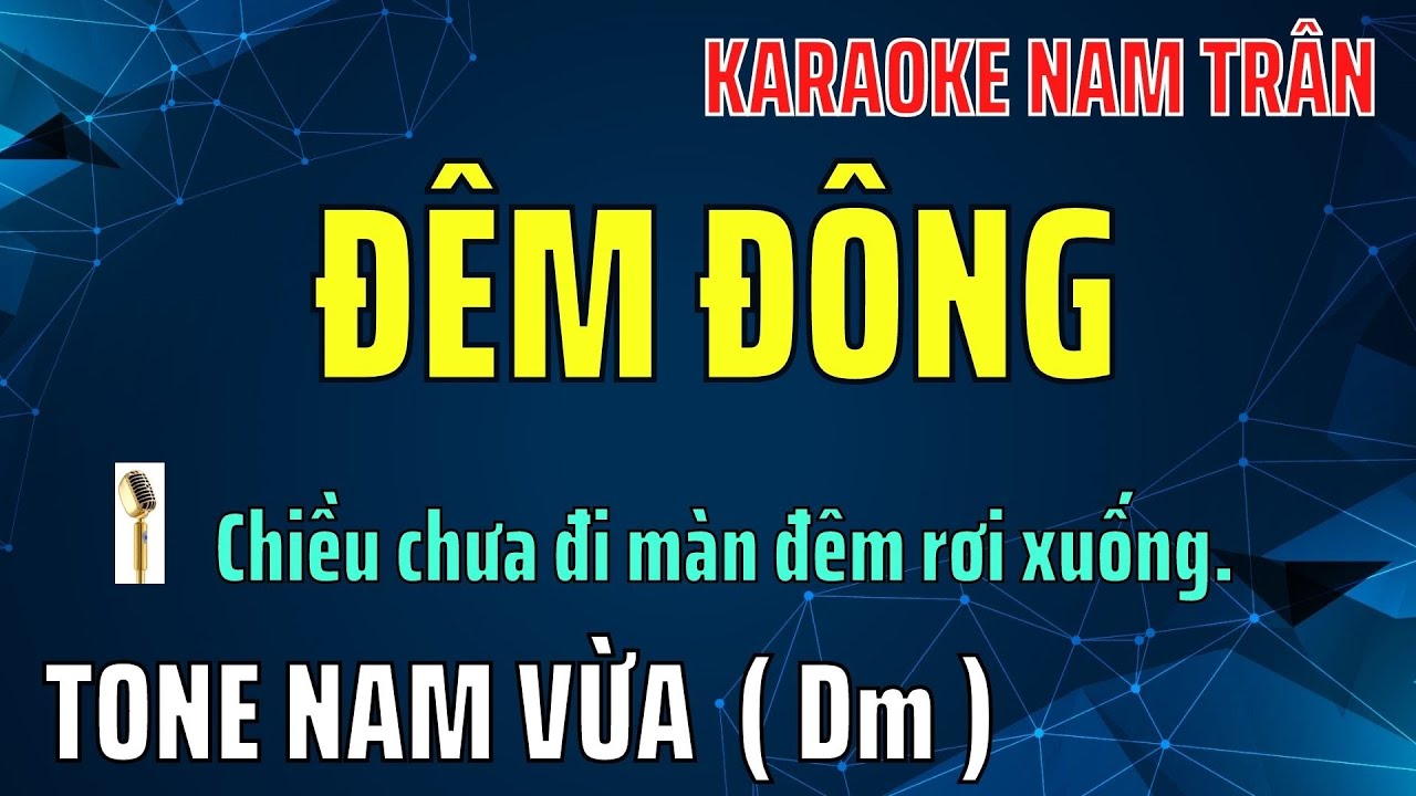 Karaoke Đêm Đông Tone Nam Vừa | Nam Trân