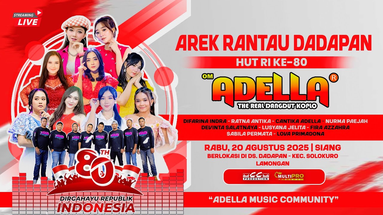 🔴LIVE STREAMING OM ADELLA AREK RANTAU DADAPAN DALAM RANGKA HUT RI KE-80