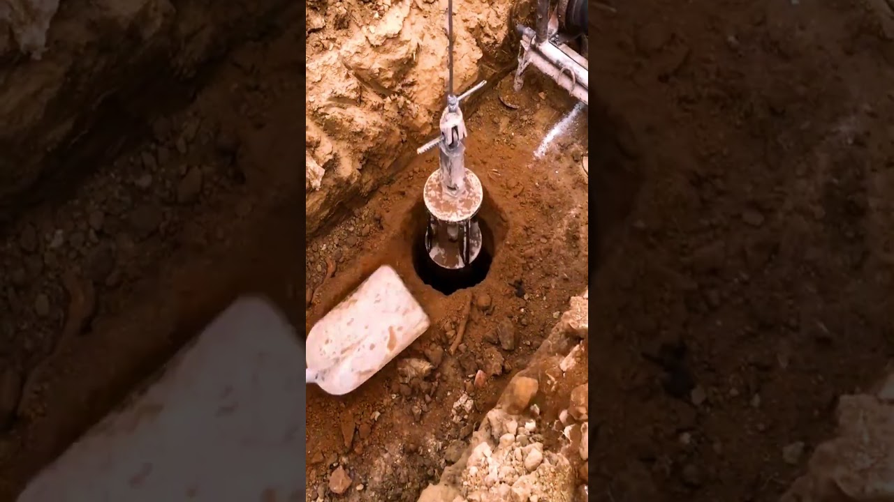 Excavation process to expose and repair a broken underground pipe 