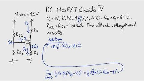 DC MOSFET Circuits IV - [ENG] Electronics 1: Module 3 Lecture 14 ZE - 264
