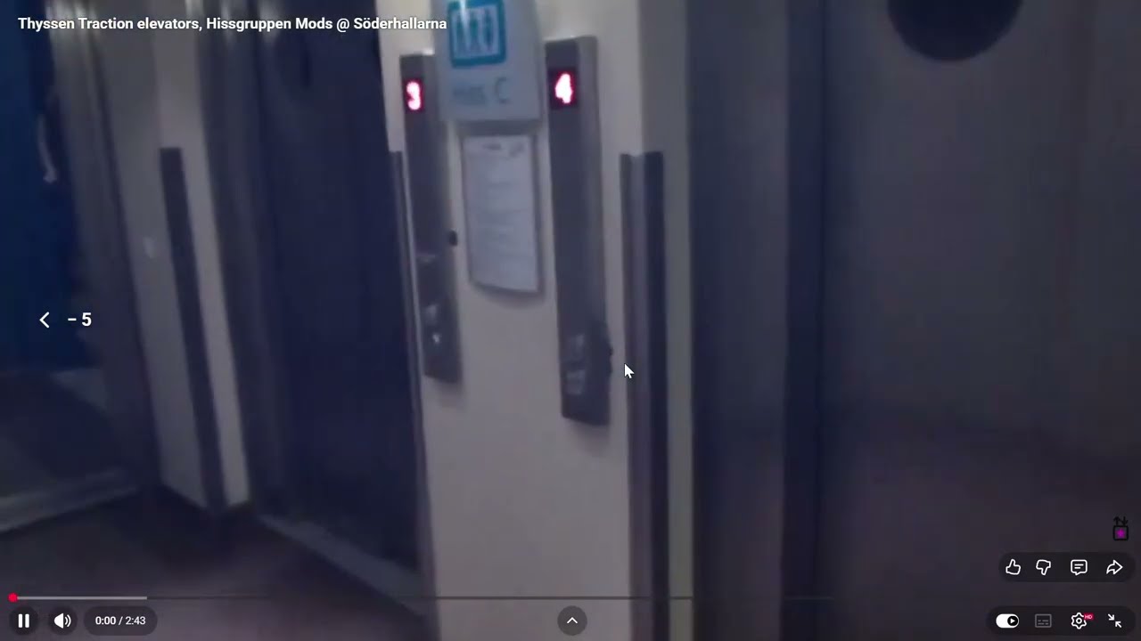 Thyssen Traction Elevators 2X(Hissgruppen C Mod At Soderhallarna,Stockholm Part 12 #robloxgamer749