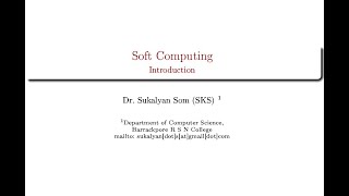 Soft Computing: Introduction