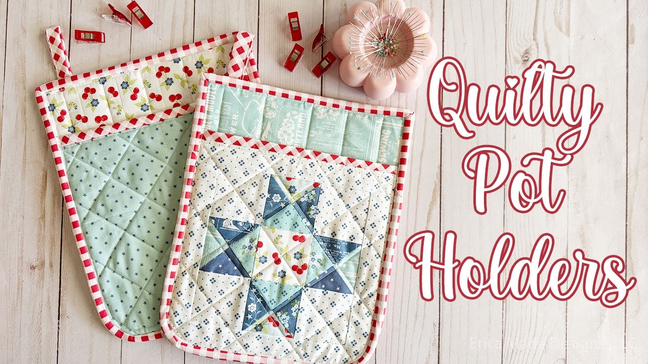 EASY QUILTY POTHOLDERS! // Perfect Beginner Friendly Sewing Pattern