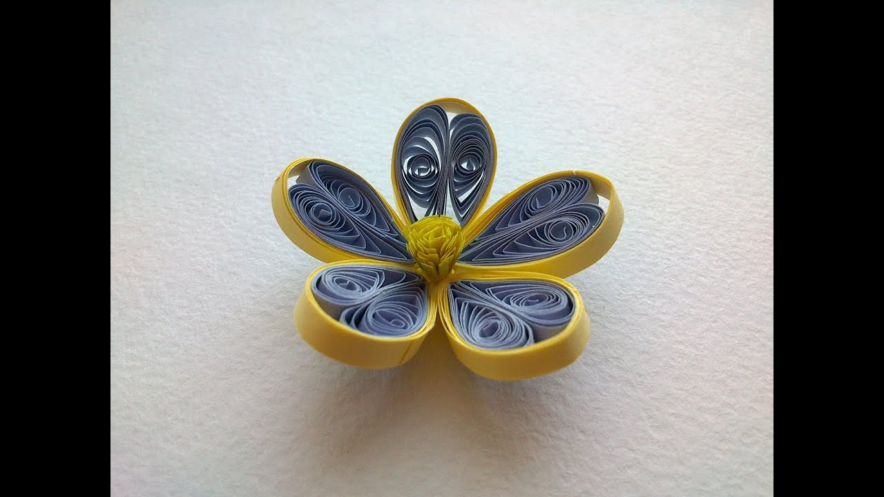 3D Quilling Tutorial How to make 3D Quilling Flower 