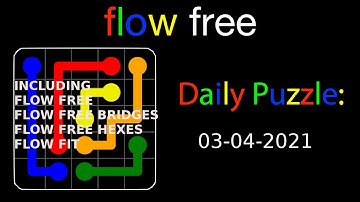 Flow free daily puzzles of April 3, 2021 SOLUTION - Gameplay Walkthrough (iOS & Android)