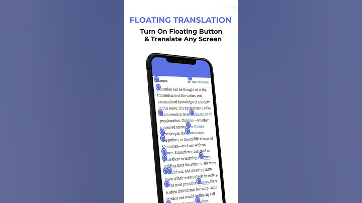 Translate with floating translation