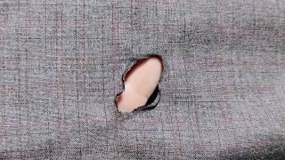 Watch how I professionally concealed a large burn on my clothes without leaving any trace.