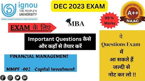 MMPF - 002 MOST IMPORTANT QUESTION | IGNOU MBA |GYAN GATE