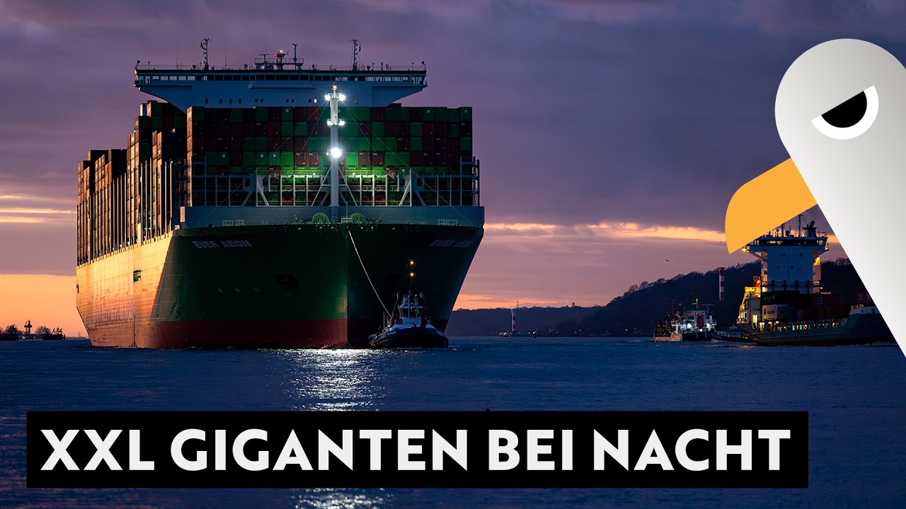 Sonnenuntergang im Hafen ☀️ Live von den Landungsbrücken mit Blick über die Docks