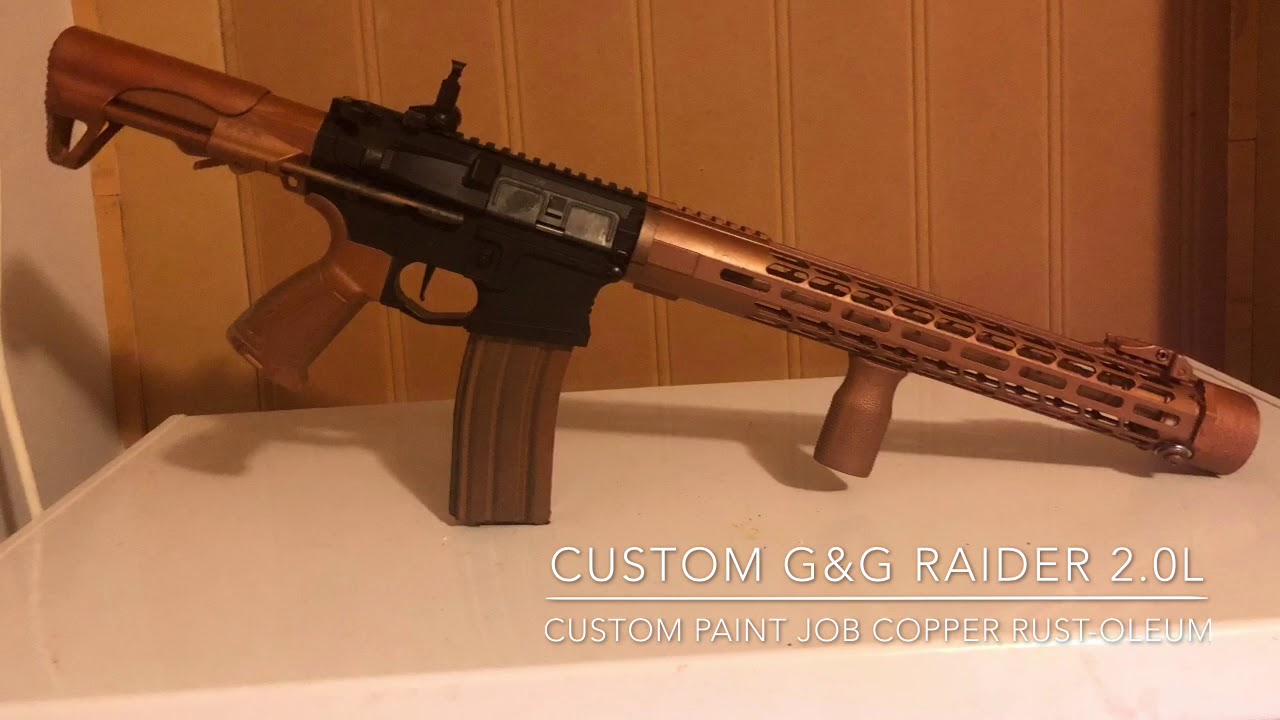 G G Cm16 Raider L 2 0e Custom Airsoft Gun Paint Job Copper Fire V2 Youtube