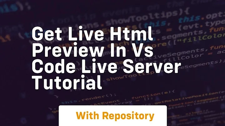 Get live html preview in vs code live server tutorial