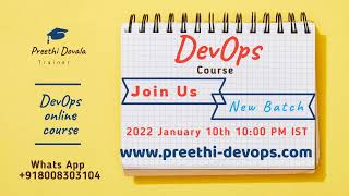 DevOps New Batch January 10th 10:00 PM IST