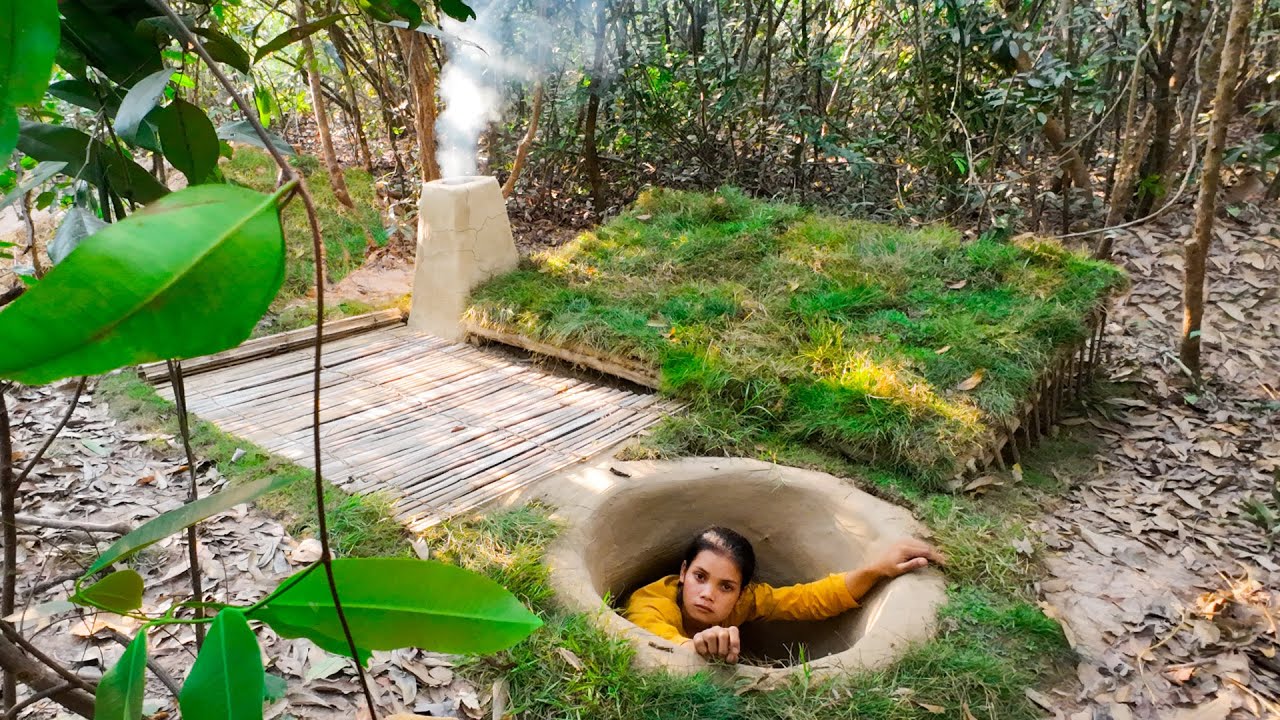 Girl Live Off Grid Built The Most Secret Tunnel Underground House - YouTube