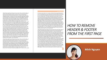 How to remove header and footer from the first page without section breaks