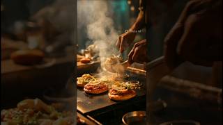 Spicy Pav Bhaji Making 🤤 Street Food Magic in 15 Sec! #shorts