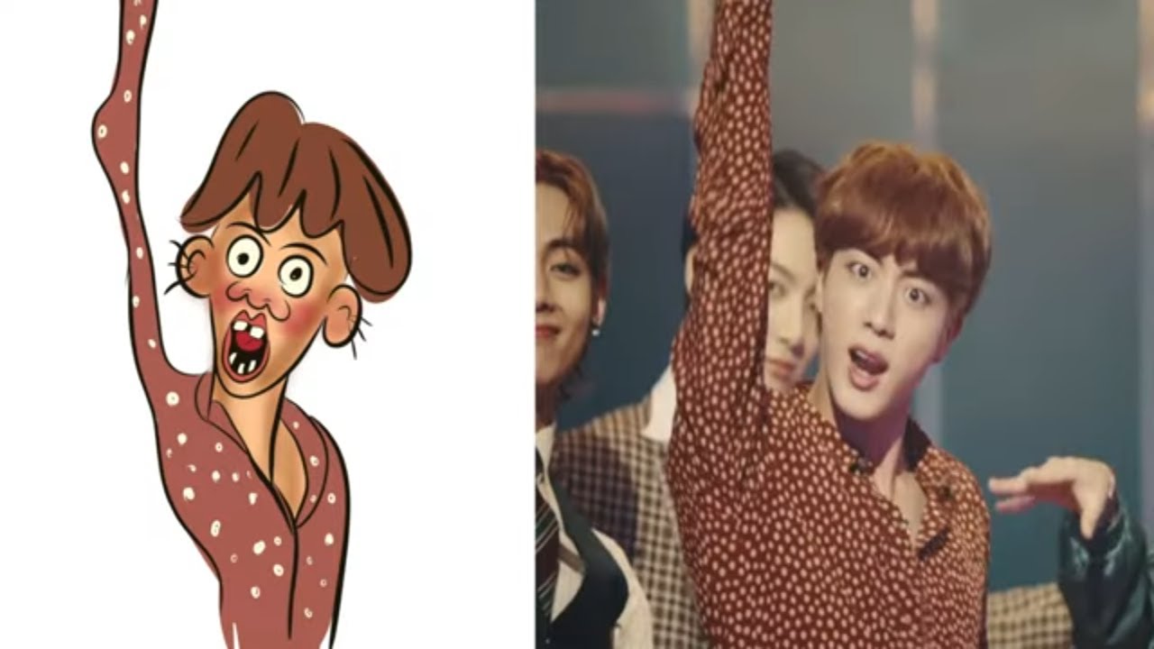 BTS (방탄소년단) 'Dynamite drawing meme - kpop dynamite song drawing meme