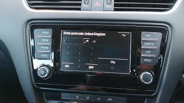 Enter postcode on Skoda Octavia sat nav