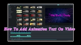 ... in this video you will learn about " how to add animation text on
a