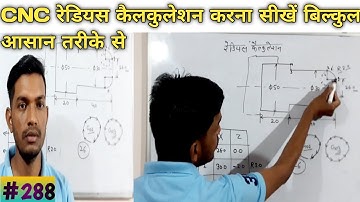 CNC Radius calculation | Radius calculation with G03 code | रेडियस कैलकुलेशन करने का सबसे आसान तरीका
