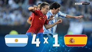 Argentina 4 x 1 Spain (Messi's show) ● 2010 Friendly Extended Goals \u0026 Highlights HD