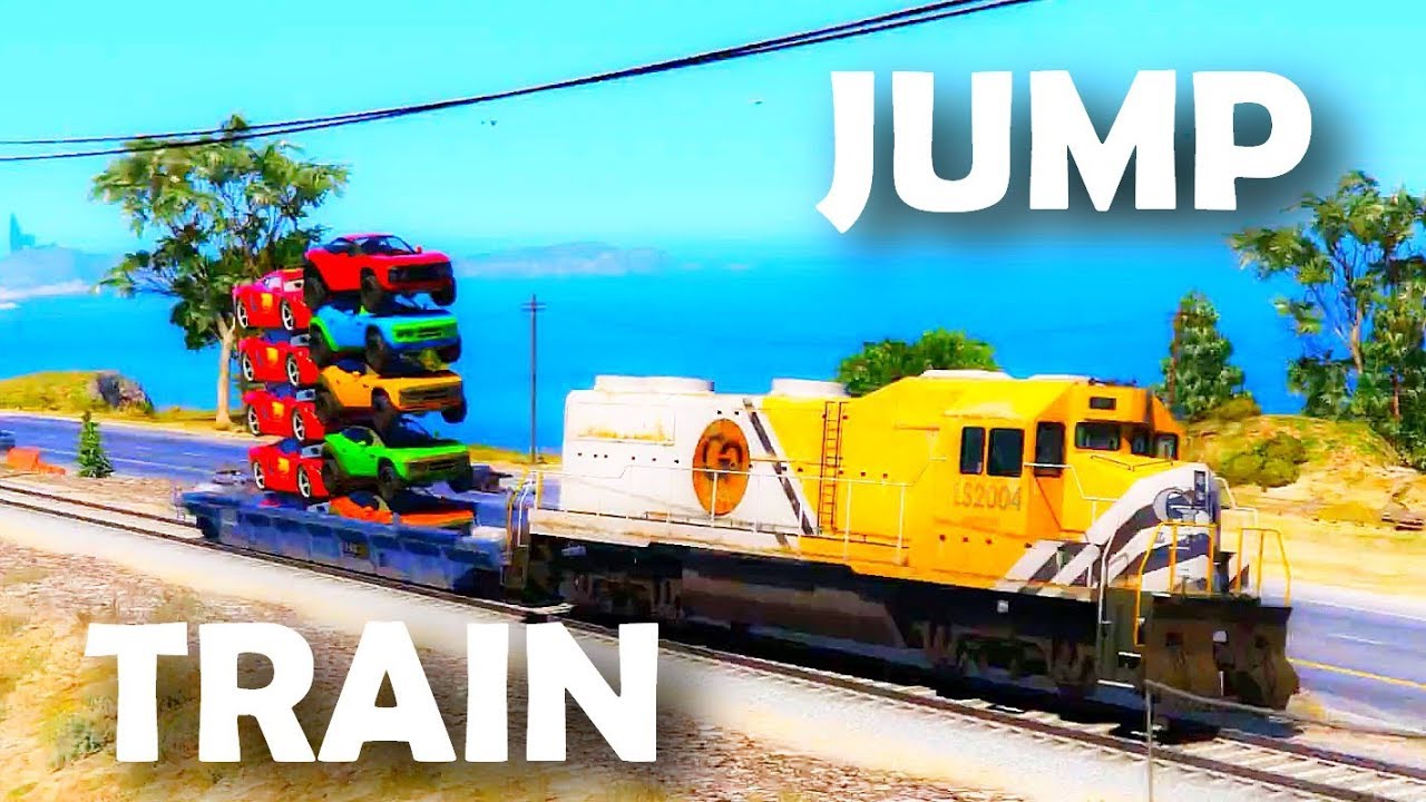 Jump Trains with Spiderman For Kids Fun Video YouTube