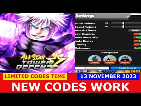 *NEW CODES* [UPDATE + 4X] All Star Tower Defense ROBLOX, LIMITED CODES  TIME