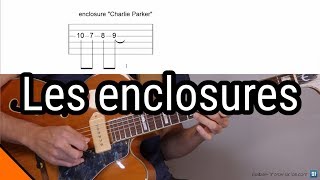 Enclosures in bebop jazz on the guitar