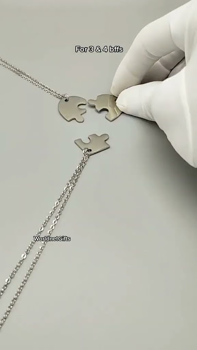 BFF necklaces for 3 and 4 best friends.  #shorts #relationship #worldnetgifts #couple