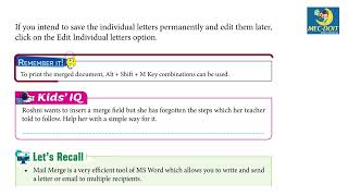 Celebrity Mec-Doit Computer Class 5 Chapter - 4 Mail Merge Wealth