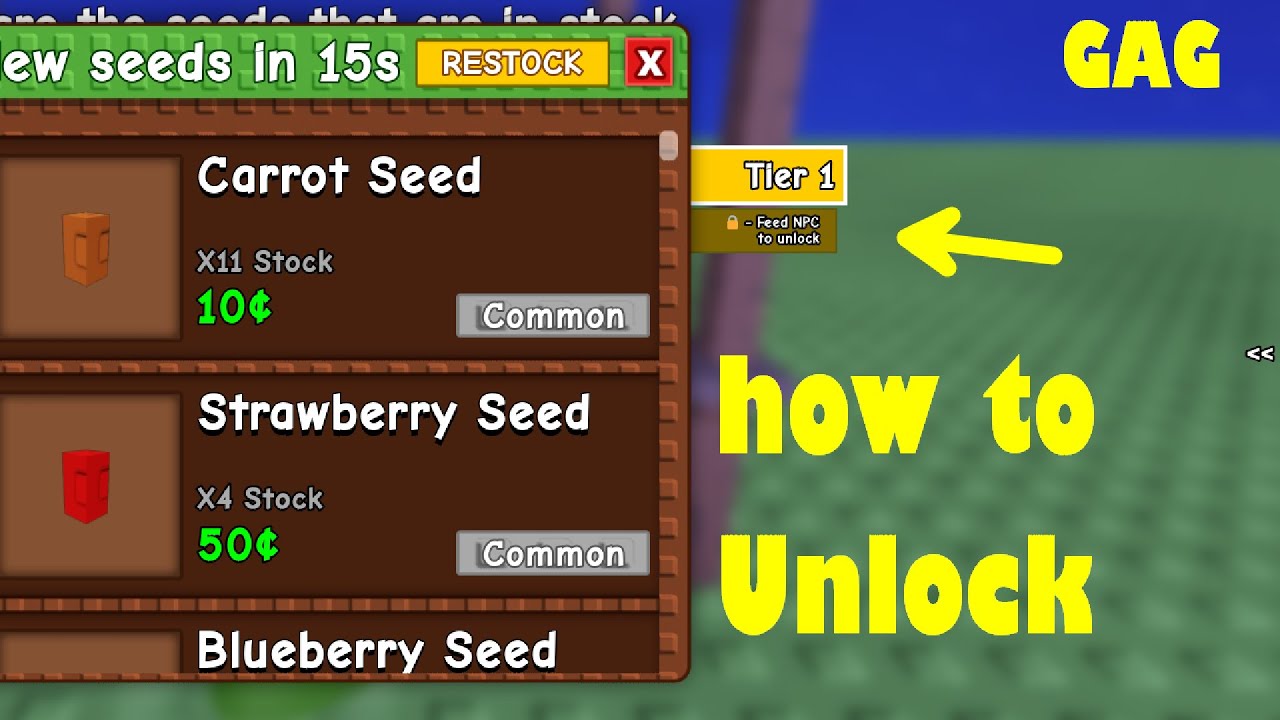 How To Unlock Tier 2 Seed Shop In Grow A Garden! (Feed NPC to Unlock ...