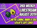 2kk weekly livestream - August 20th -Lollies Giveaway  -  Picking the Keto Krate winner