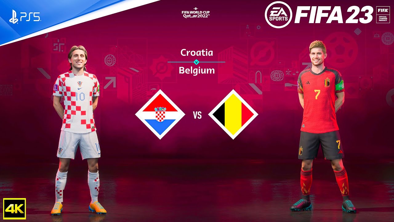 FIFA 23 — Хорватия против Бельгии — Чемпионат мира FIFA 2022 в Катаре | PS5™ [4K] Следующее покол...