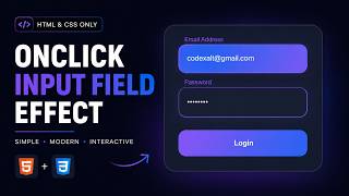 Modern Input Field Effect Using HTML & CSS