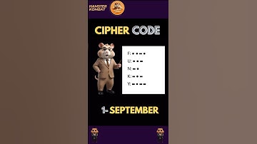 Hamster kombat Cipher Code 1st Sep #hamsterkombat #ciphercodes