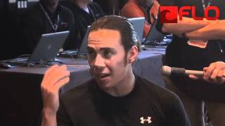 Apolo Anton Ohno after finishing New York City Marathon