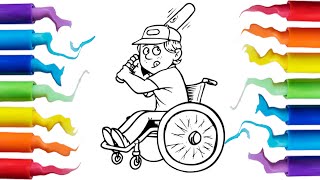 Kid on a wheelchair coloring page| super kids | JJD & Division One - Somebody Like Me[NCS Release]