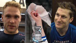 Nathan MacKinnon & Mikko Rantanen after HISTORIC Double 5 pts Nights