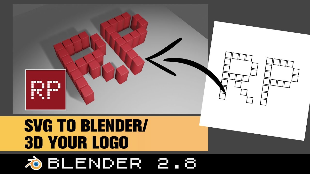 Download Blender 2.8: SVG to Blender - 3D your logo - YouTube