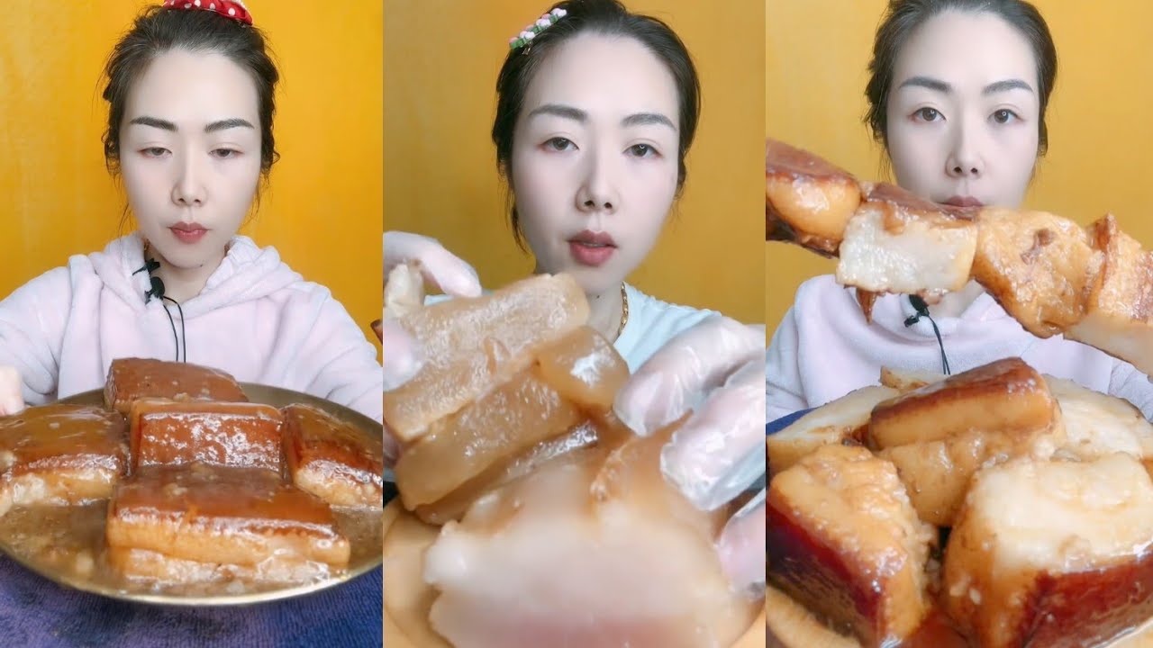 Eating Challenge: Eating pork braised pork belly beef 🍖🍖🍖#mukbang #pork #food 
