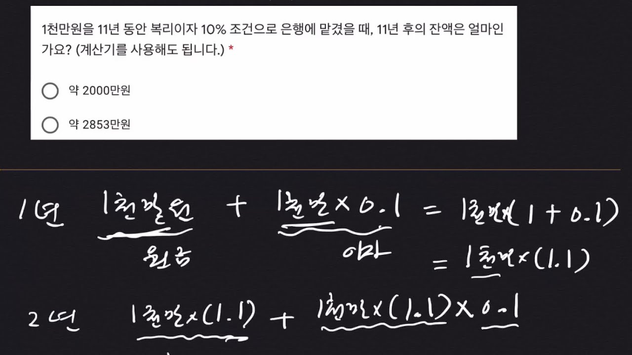 수학 복리계산 원리