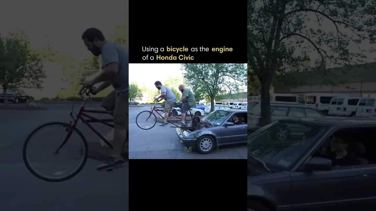 Using a bicycle as the engine of a Honda Civic